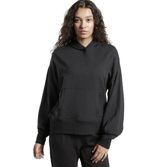 Athleta Black Pullover Hoodie XL - Kangaroo Pocket Comfort - Picture 1 of 8